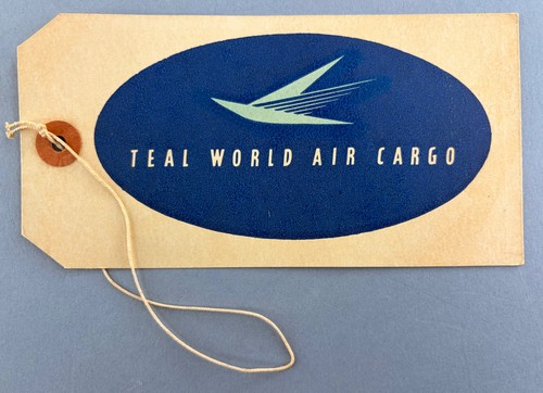 Teal airline bag tag - airline,