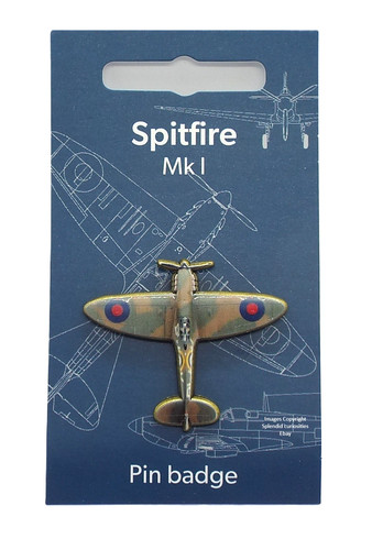 Spitfire enamel pin badge - spitfire,