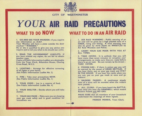 Your air raid precautions - your,