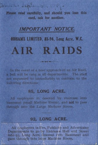 Air raid information booklet - air,
